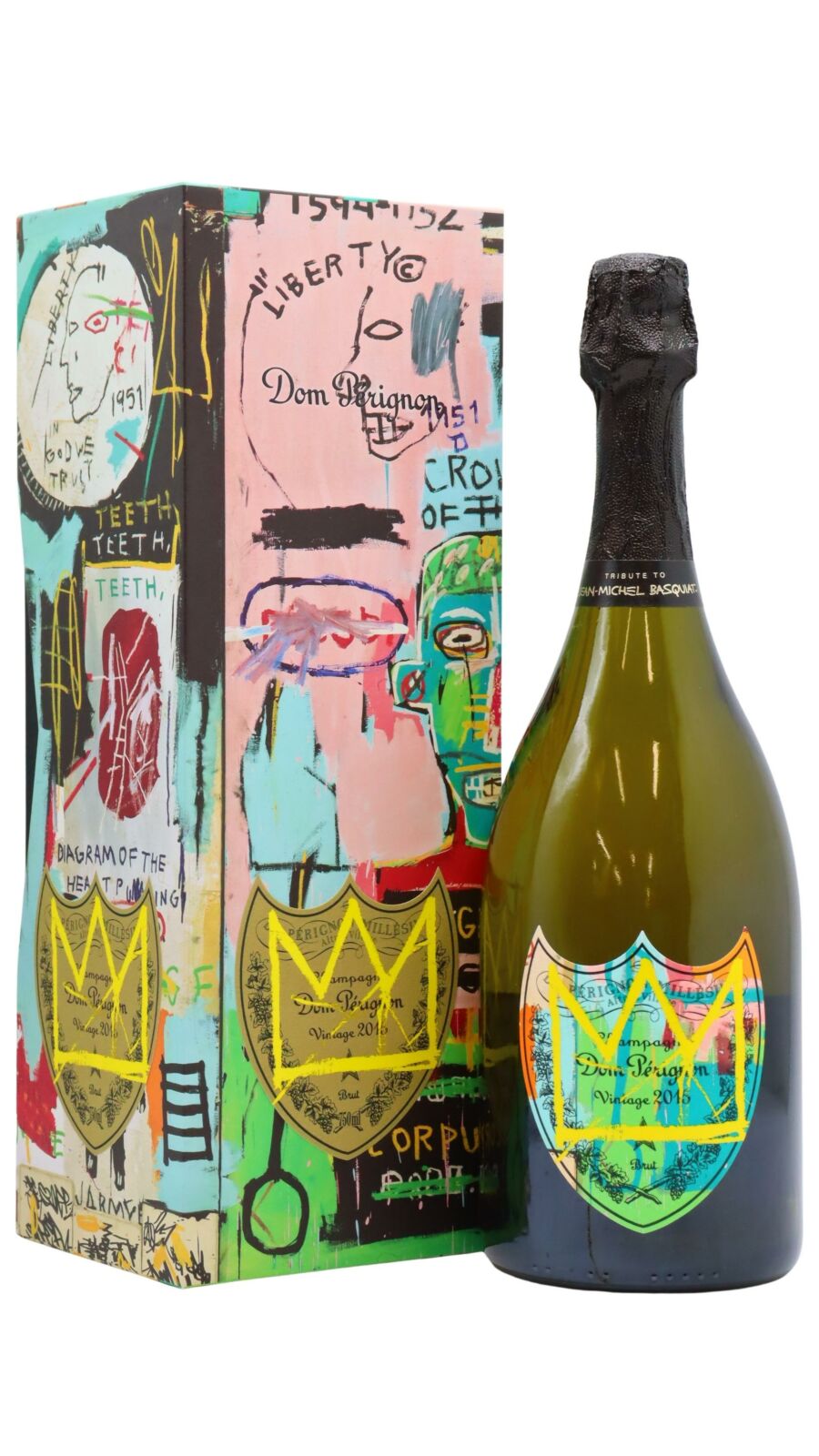 Dom Perignon 2015 - Jean-Michel Basquiat Edition - Yellow Design (1x75cl)