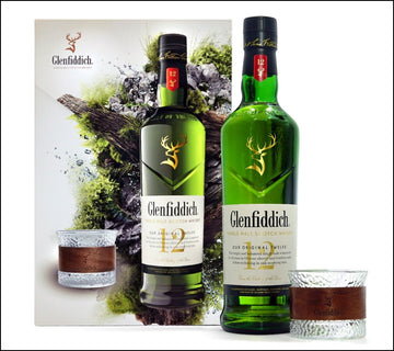 Glenfiddich 12 Year Old Single Malt Whisky Gift Set (with Glasses) (1x70cl)