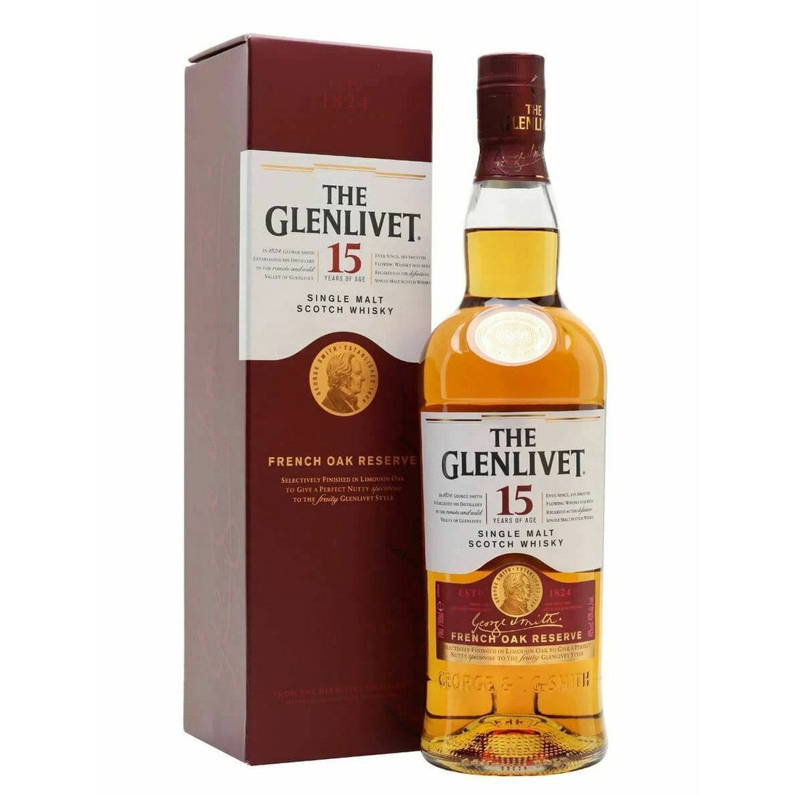 Glenlivet French Oak Reserve 15 Years Old Single Malt Whisky (1x70cl)