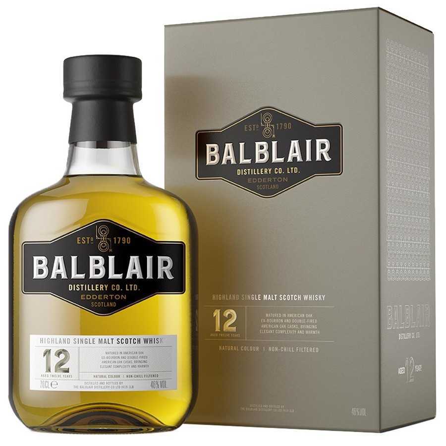 Balblair 12 years old Highland Single Malt whisky (1x70cl)