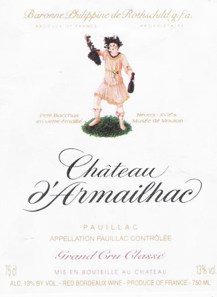 Chateau d'Armailhac, Pauillac 2013 (1x600cl)