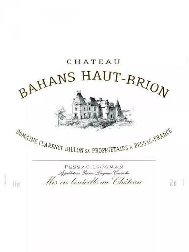 Chateau Haut Brion Bahans, Pessac Leognan 2004 (1x300cl)