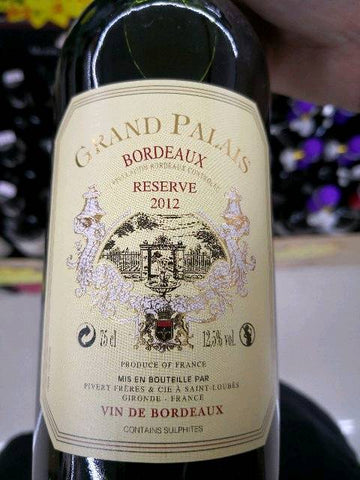 Grand Palais Reserve 2012 (1x75cl)