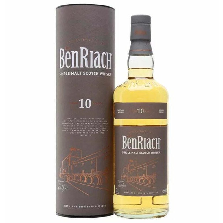 BenRiach 10 Year Old Single Malt Scotch Whisky (1x70cl)