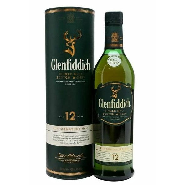 Glenfiddich 12 Year Old Single Malt Whisky (1x70cl)