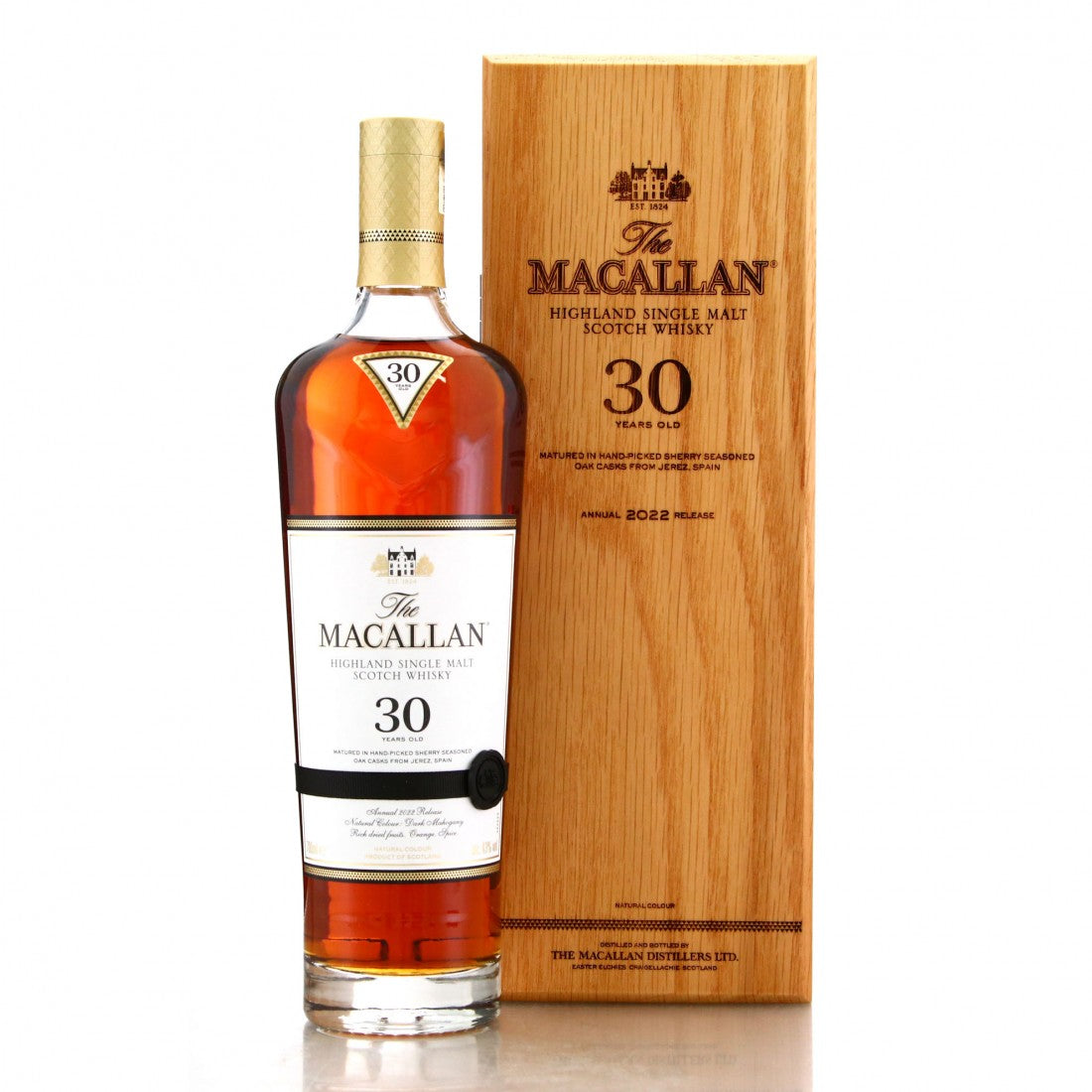 The Macallan Sherry Oak 30 Years Old Single Malt Scotch 2022 (1x70cl)