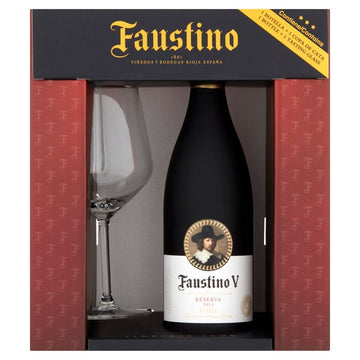 Faustino V Reserva 2013 Gift Box with Two Glasses (2x75cl)