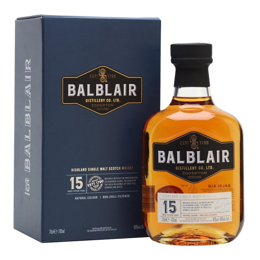 Balblair 15 years old Highland Single Malt whisky (1x70cl)
