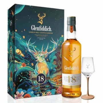 Glenfiddich 18 Year Old Chinese New Year Gift Pack (with 2 glasses) (1x70cl)