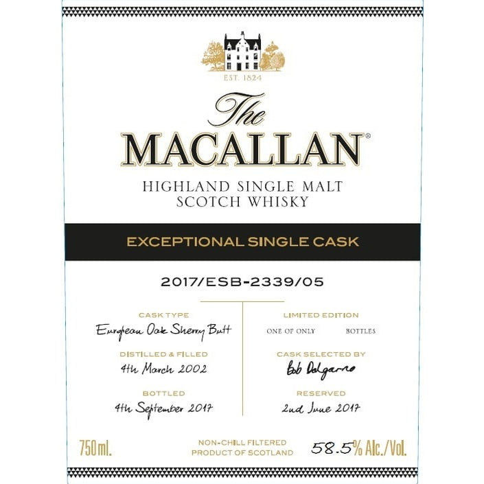Macallan Exceptional Single Cask 2017/ESB-2339/05 (1x70cl)