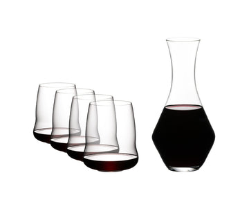 SL Riedel Stemless Wings Cabernet + Decanter (Set of 4+1)